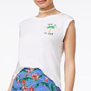 Talk To The Palm Graphic Sleeveless Tank Top